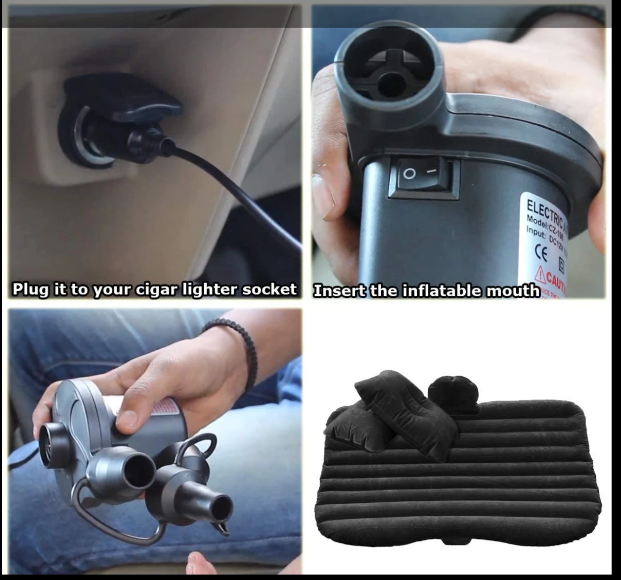 Generic Inflatable Car Air Mattress for Travel - image 4