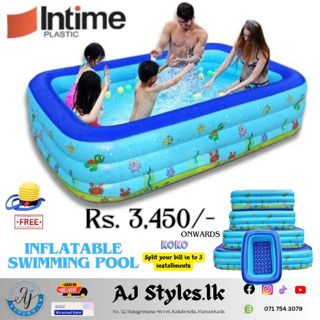 Intime Plastic Inflatable Pool Family Fun