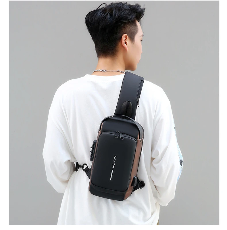 Generic Crossbody Chest Bag Anti-Theft USB Charging - image 12