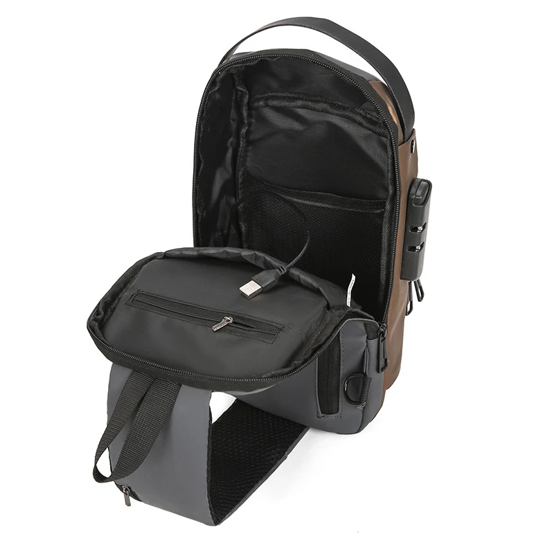 Generic Crossbody Chest Bag Anti-Theft USB Charging - image 20