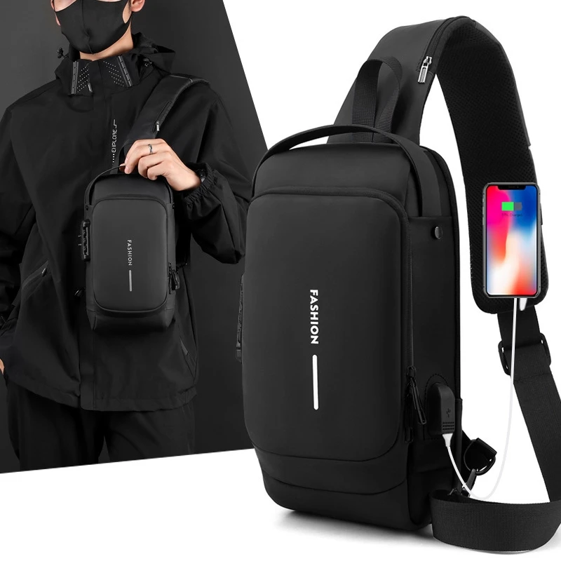 Generic Crossbody Chest Bag Anti-Theft USB Charging - image 22