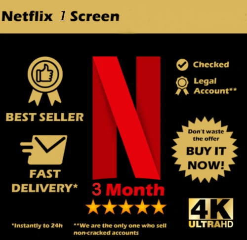 Netflix 3 Month Shared Account 4K