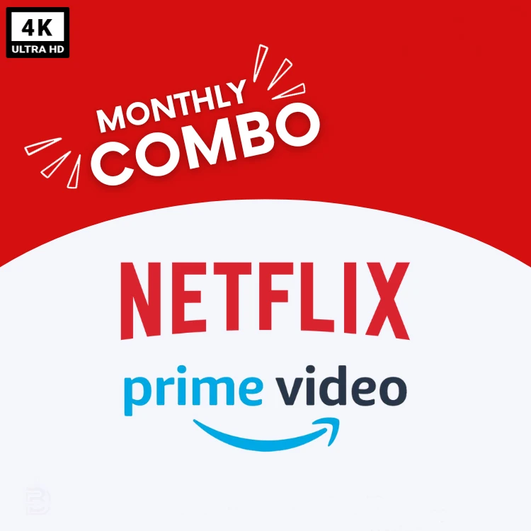 Netflix Prime Video 1 Month Combo Pack 4K