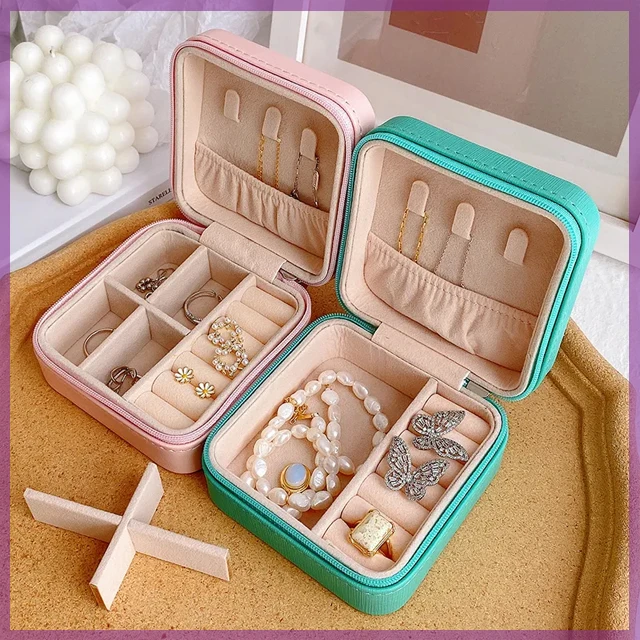 Generic Mini Jewelry Box Portable Storage