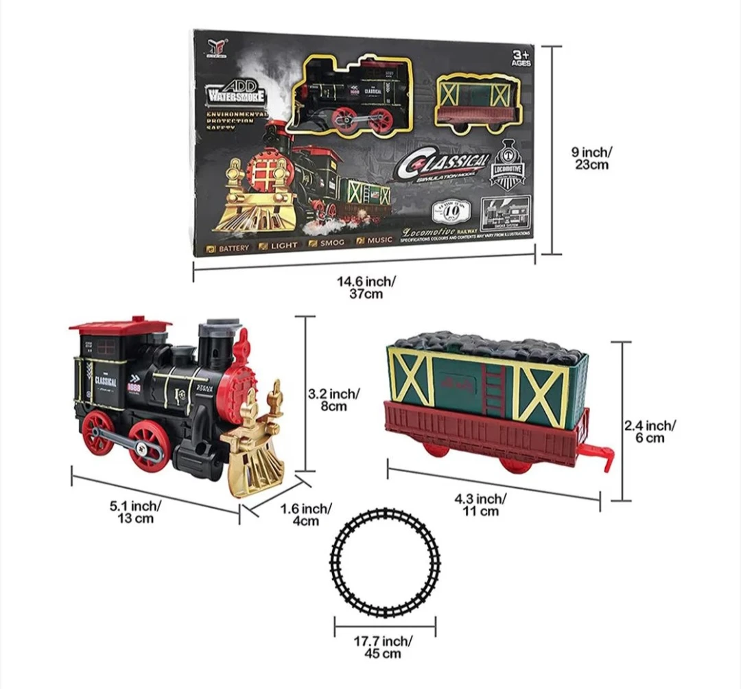 Retro Toy Train Set with Lights and Sounds - image 4