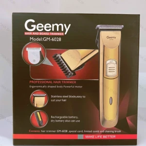 Geemy GM-6028 Rechargeable Hair Trimmer Stainless Steel