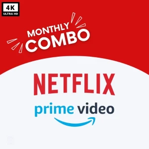 Netflix and Prime Video 1 Month Combo Pa...