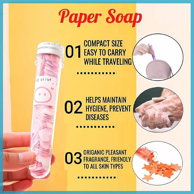 Travel Soft Paper Soap Flower Design Tube Bottle - image 2