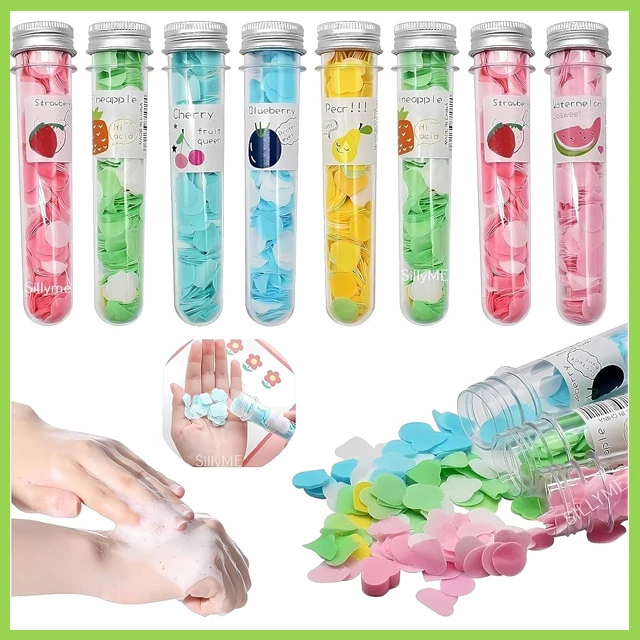 Travel Soft Paper Soap Flower Design Tube Bottle - image 3