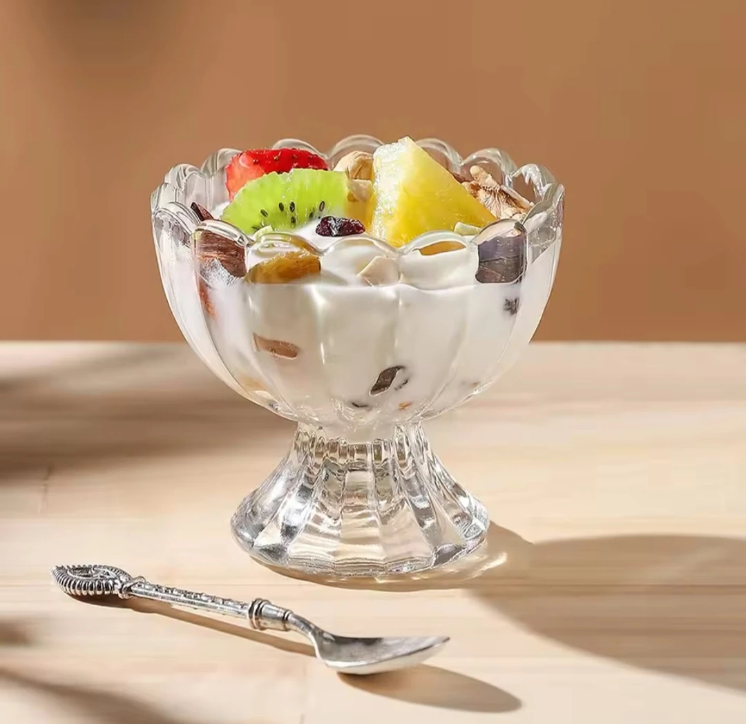 Generic Tulip Glass Dessert Bowls/Cups with Feet - image 3