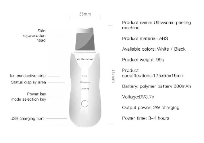 Generic Ultrasonic Facial Scrubber 3-in-1 Skin Cleaning - image 6
