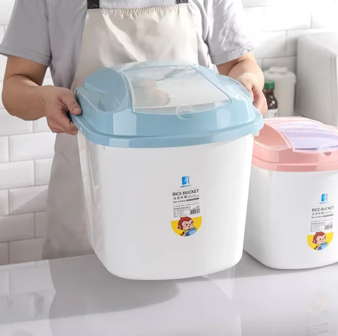 Generic Rice Bucket 10kg Plastic Storage