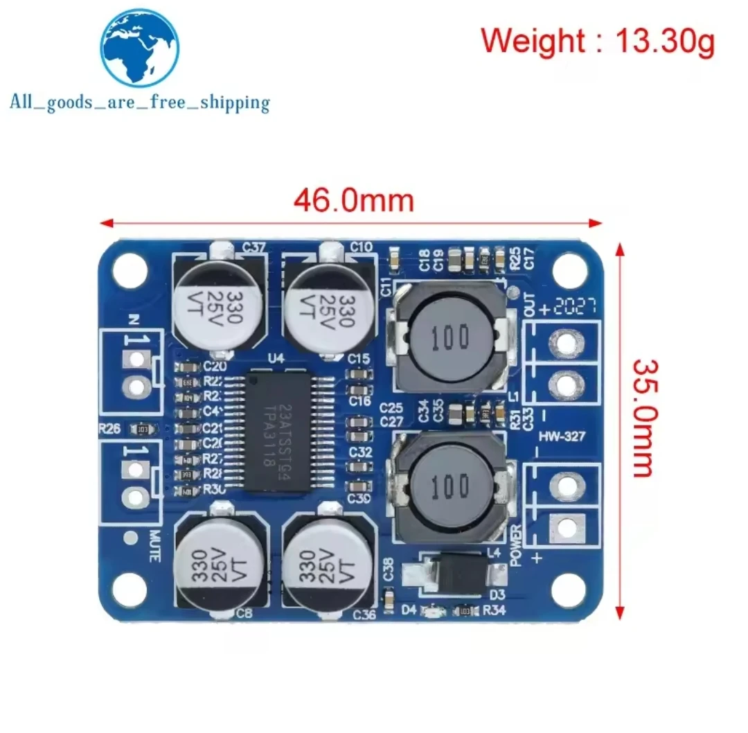 TZT TPA3118 60W Mono Digital Audio Power Amplifier - image 1