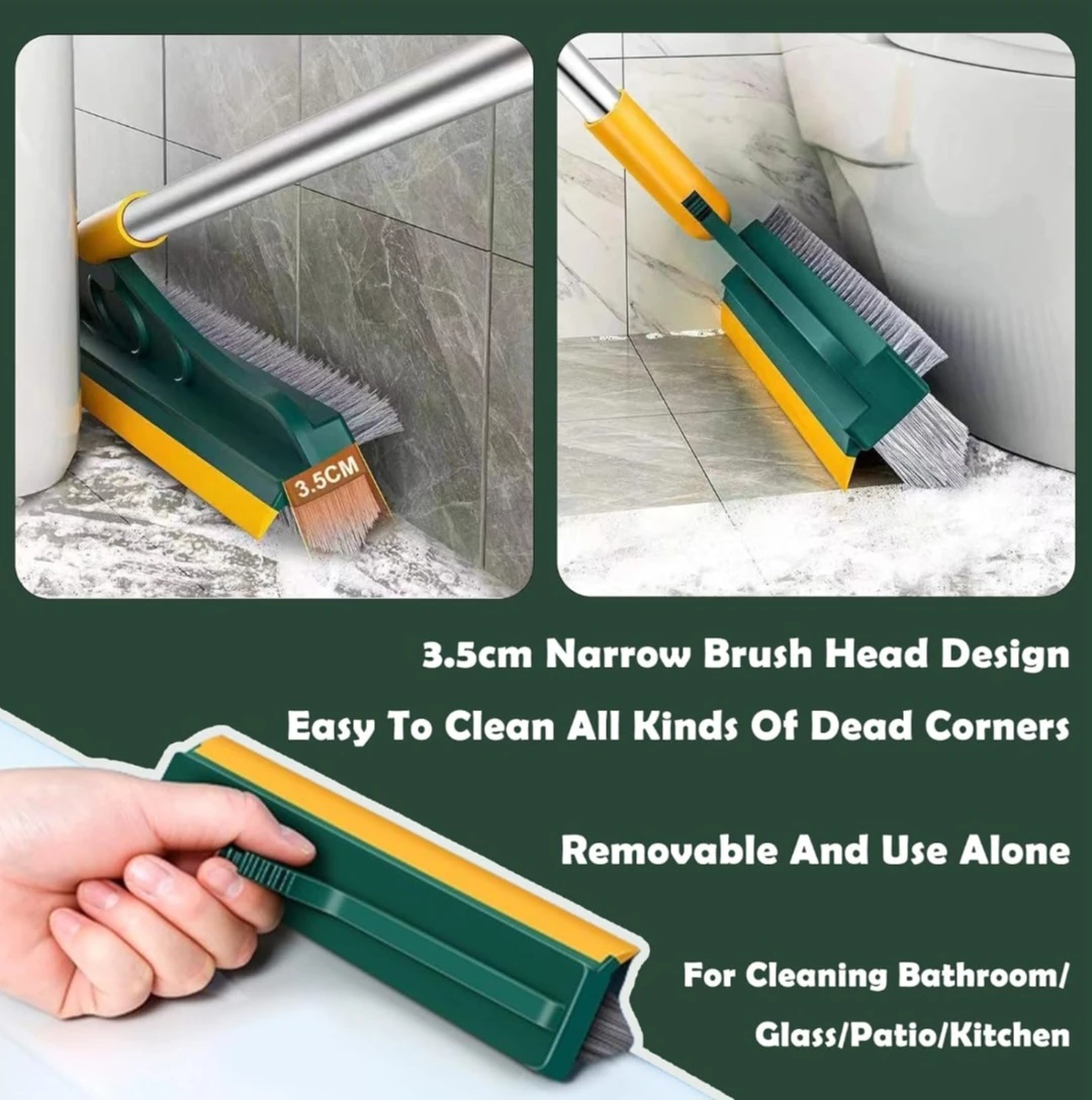 Bloame 3 in 1 Floor Scrub Brush with Squeegee, 120°Rotating - image 4