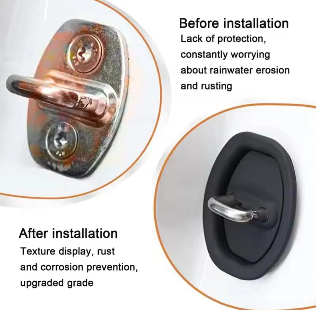 Generic Car Door Lock Buckle 4pcs Silicone Protection - image 3