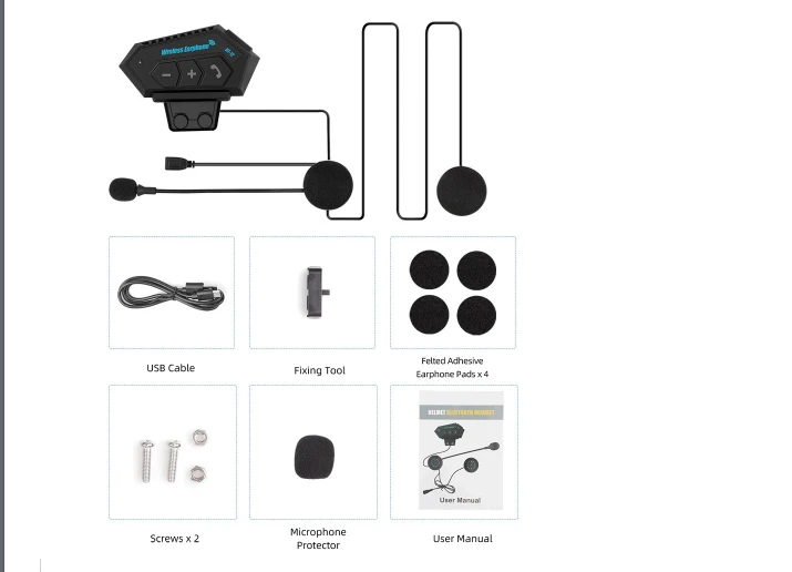 Generic BT12 Bluetooth Motorcycle Helmet Headset - image 4