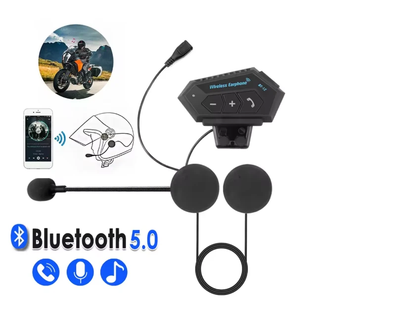 Generic BT12 Bluetooth Motorcycle Helmet Headset