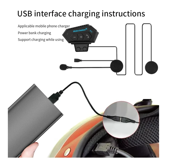 Generic BT12 Bluetooth Motorcycle Helmet Headset - image 7