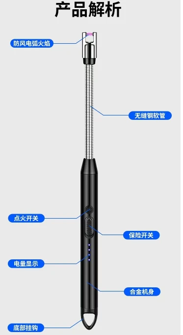 VEHHE Electric Arc Lighter 360° Windproof Plasma USB - image 7