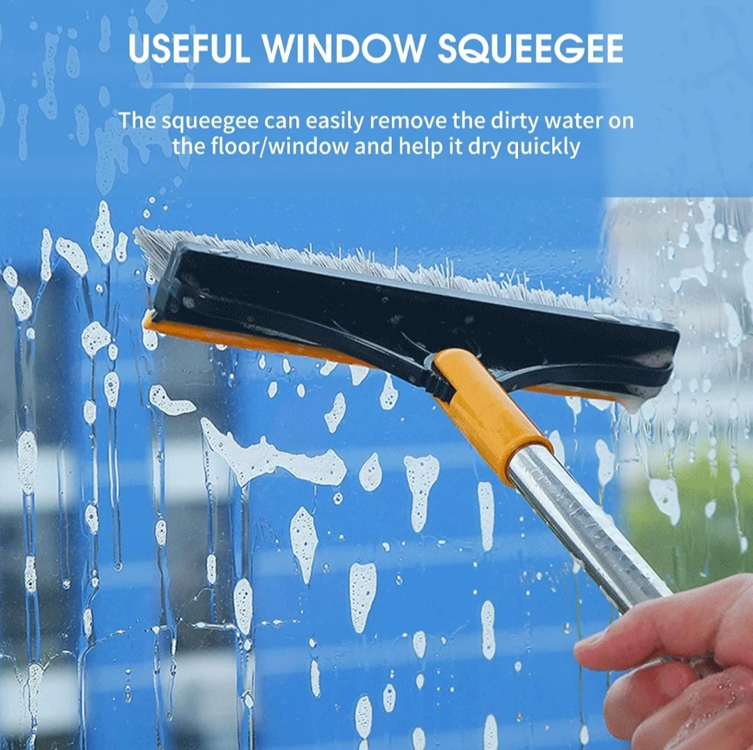 Generic Floor Scrub Brush with Window Squeegee 2 in 1 - image 6