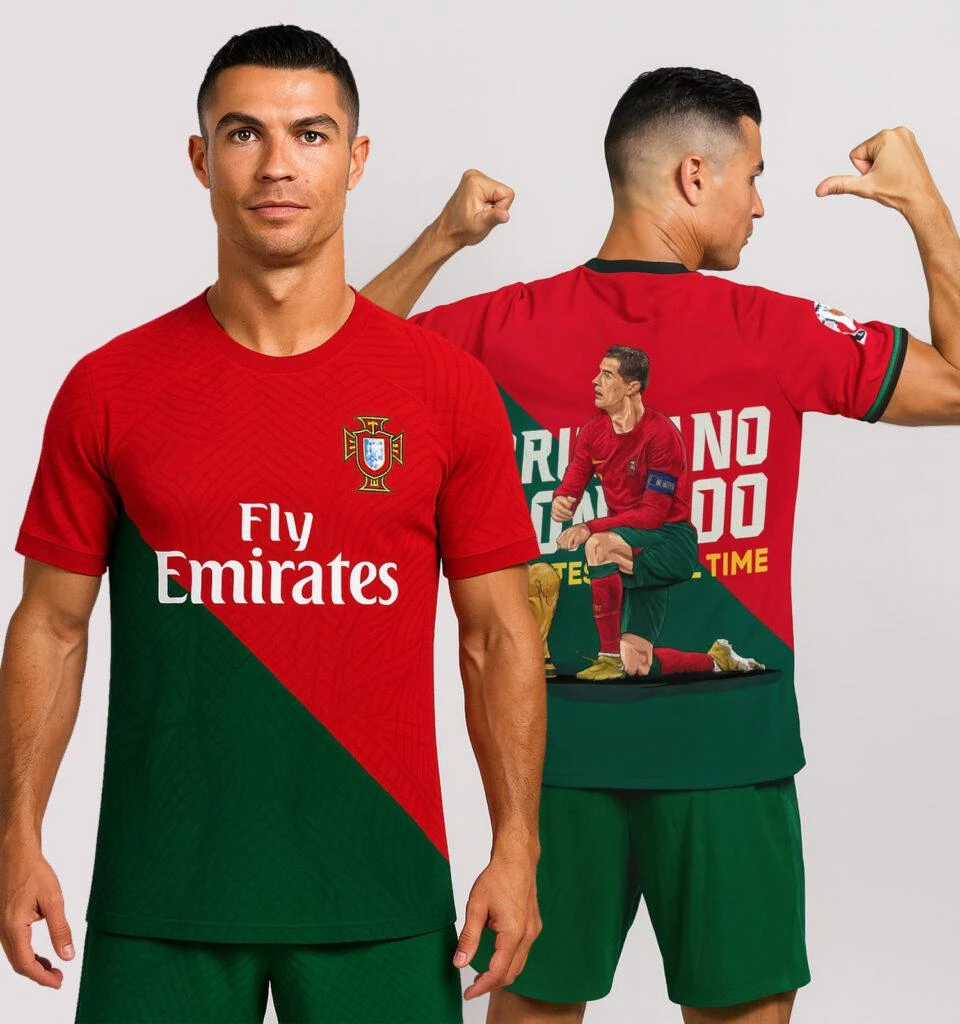 Fly Emirates Football Jersey T-Shirt For Ronaldo fans - image 3