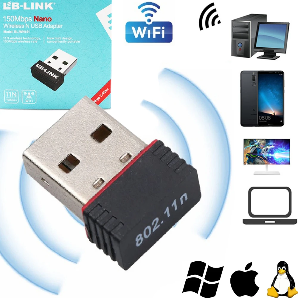 LB Link USB WiFi Adapter 150 Mbps Nano Wireless Network - image 1