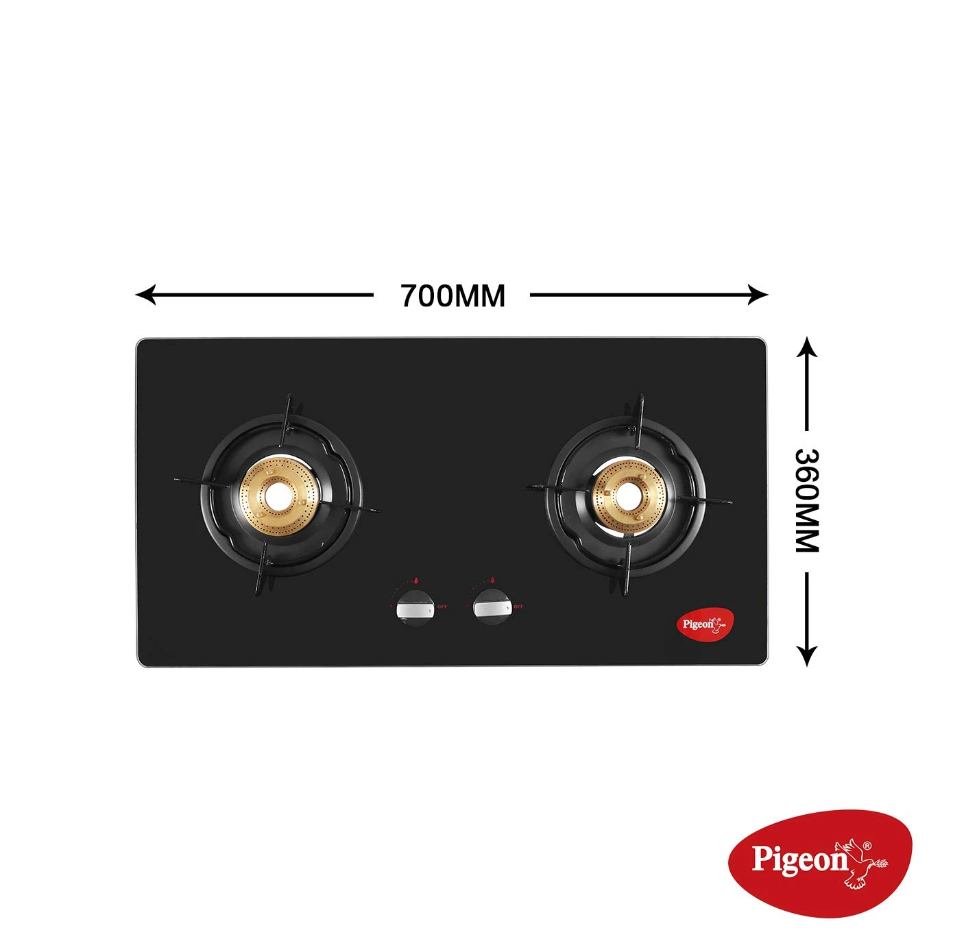 Pigeon Glass Top LPG Stove Infinity - 2 Burner - image 2
