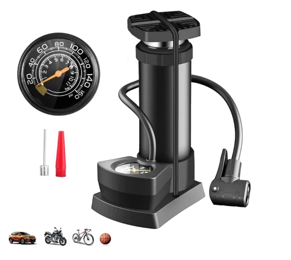 Sument Mini Foot Air Pump With Meter - image 2