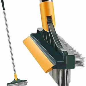 Bloame 3 in 1 Floor Scrub Brush with Squeegee, 120°Rotating