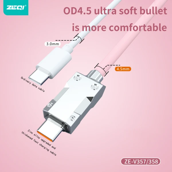 Zeqi 120W Super Fast Charging Cable Type-C & Lightning - image 6