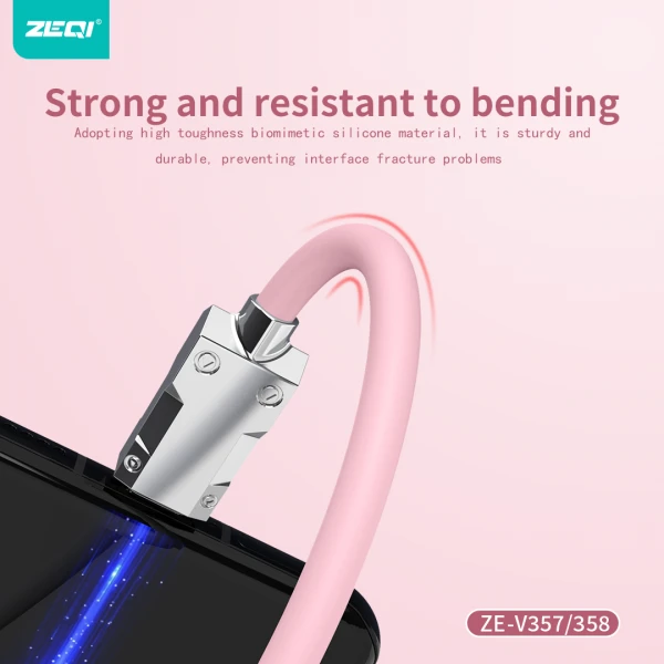 Zeqi 120W Super Fast Charging Cable Type-C & Lightning - image 3