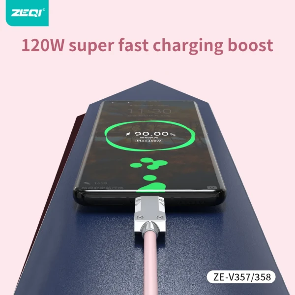 Zeqi 120W Super Fast Charging Cable Type-C & Lightning - image 7