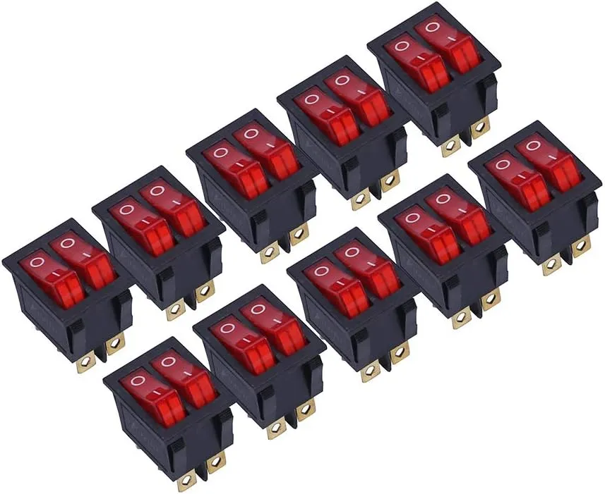 Generic KCD8-212N Red Button Rocker Switch - image 1