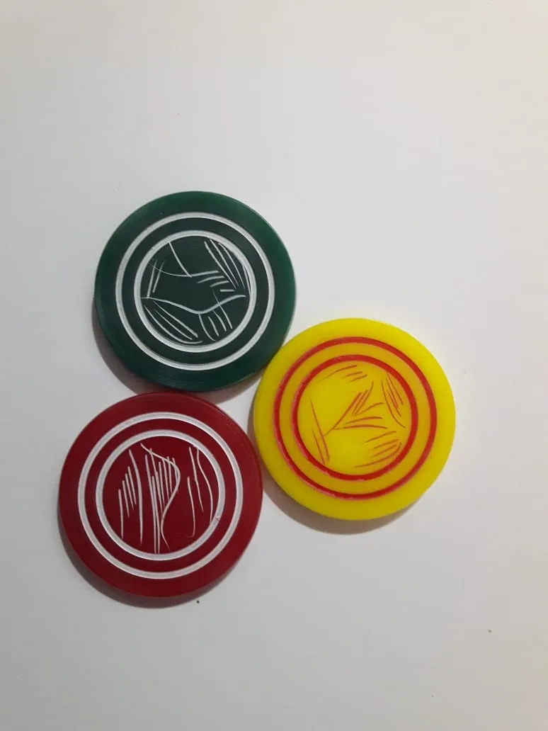 Generic Carrom Striker Multicolor Artistic Design 7.5g - image 3