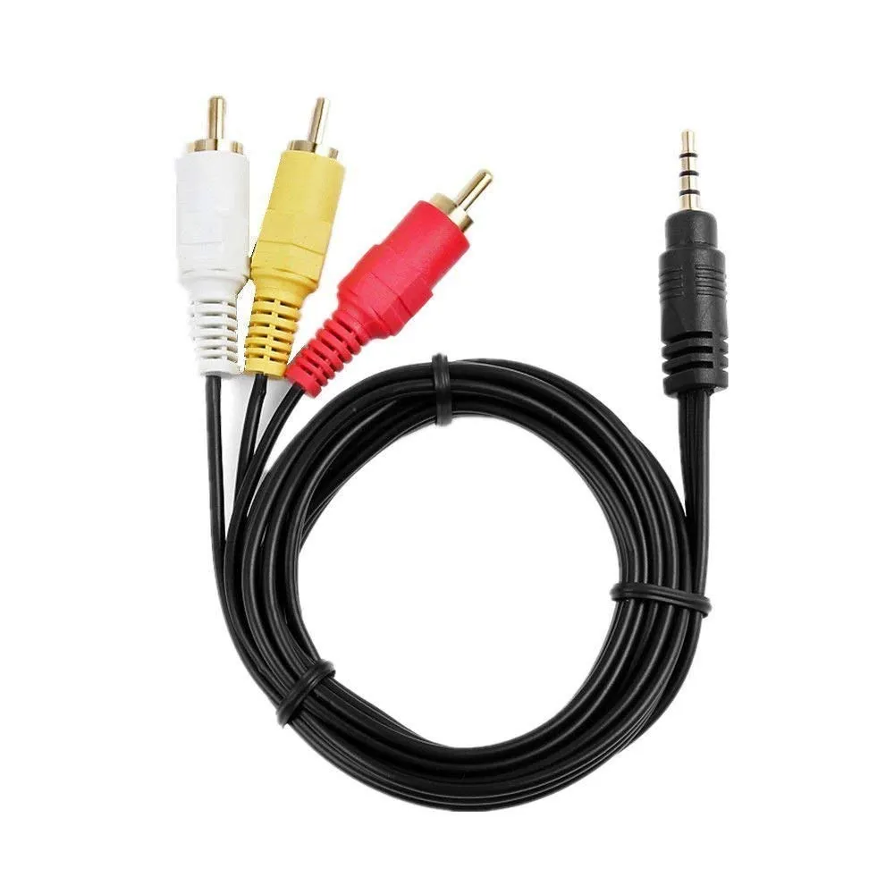 Generic AV Cable 3.5mm Male to 3 RCA Male Jack Audio Video - image 3