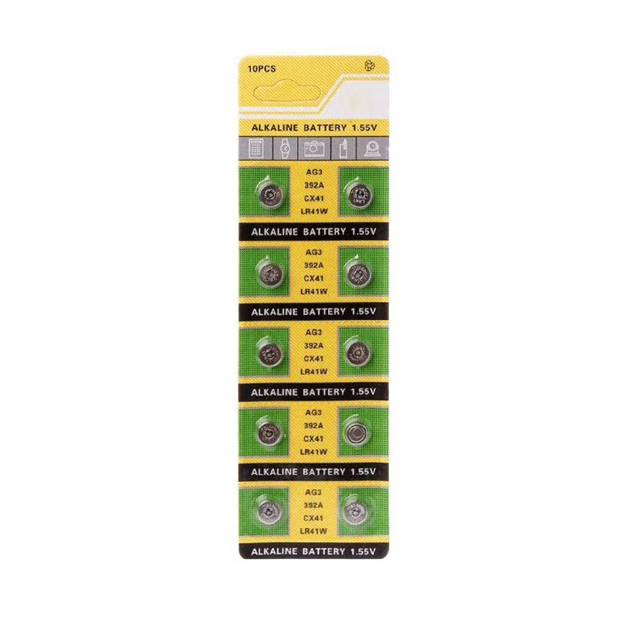 Maxell LR41/AG3 1.5V Alkaline Button Cell Batteries 10PCS - image 2