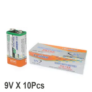 Suoer 9V Battery Original High-Quality Heavy Duty