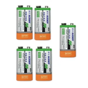 Suoer 9V Battery Original High-Quality 5Pcs