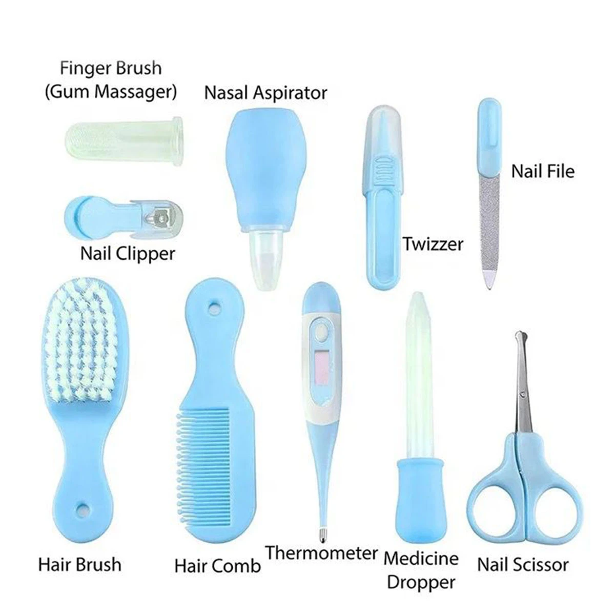 10 Pcs Baby Care Kit  Blue - image 5