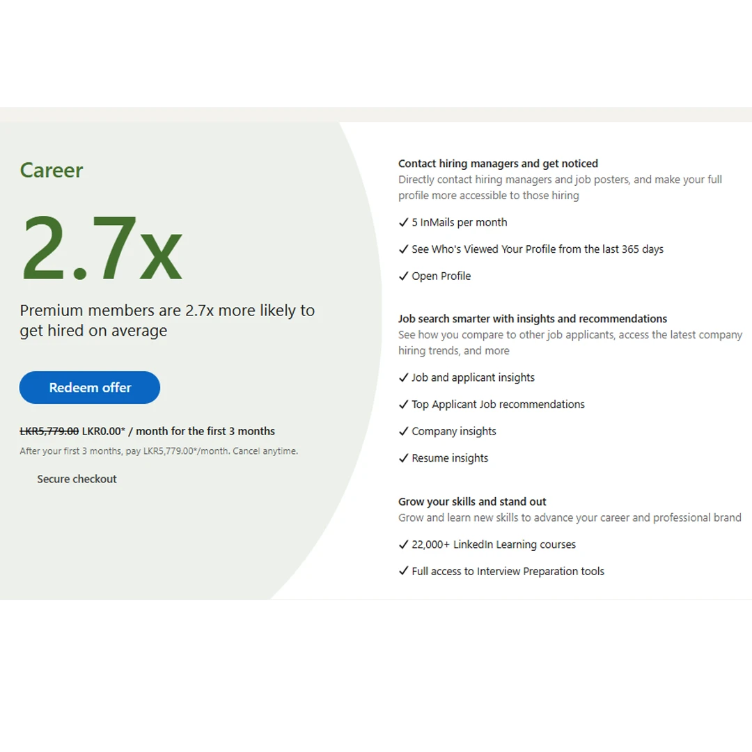 LinkedIn Premium 3 Months Subscription - image 2