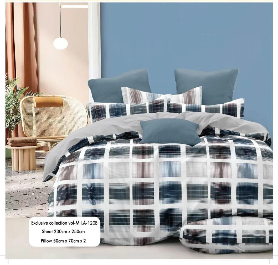 Mia Bedsheets / Bedsheet With 2 Pillow Covers (90 x 100)