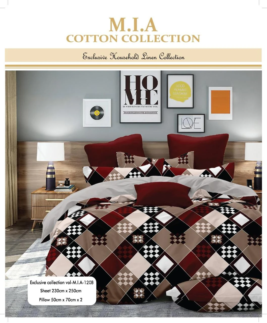Mia Bedsheets / Bedsheet With 2 Pillow Covers (90 x 100) - image 2