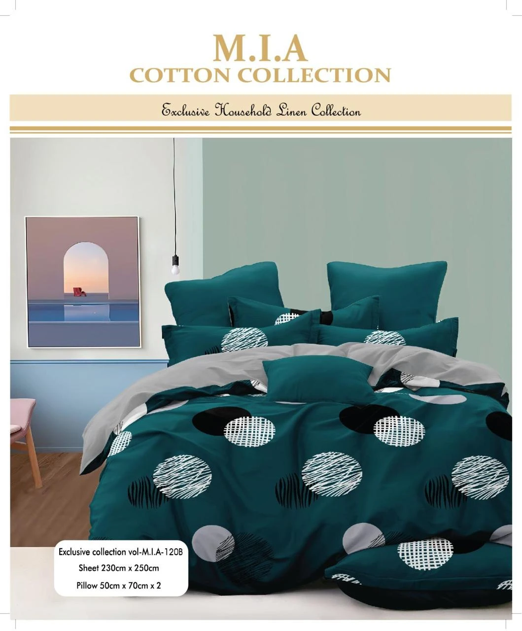 Mia Bedsheets / Bedsheet With 2 Pillow Covers (90 x 100) - image 2