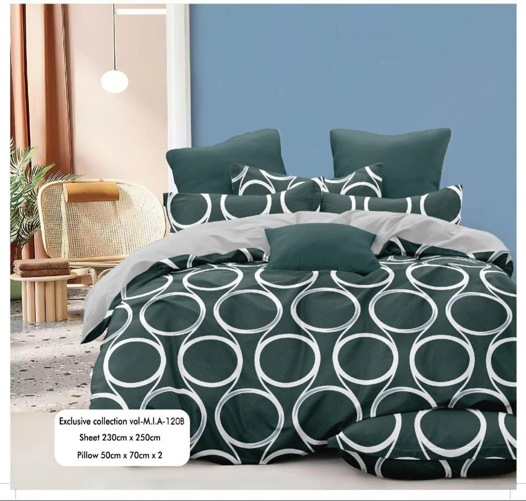 Mia Bedsheets / Bedsheet With 2 Pillow Covers (90 x 100)