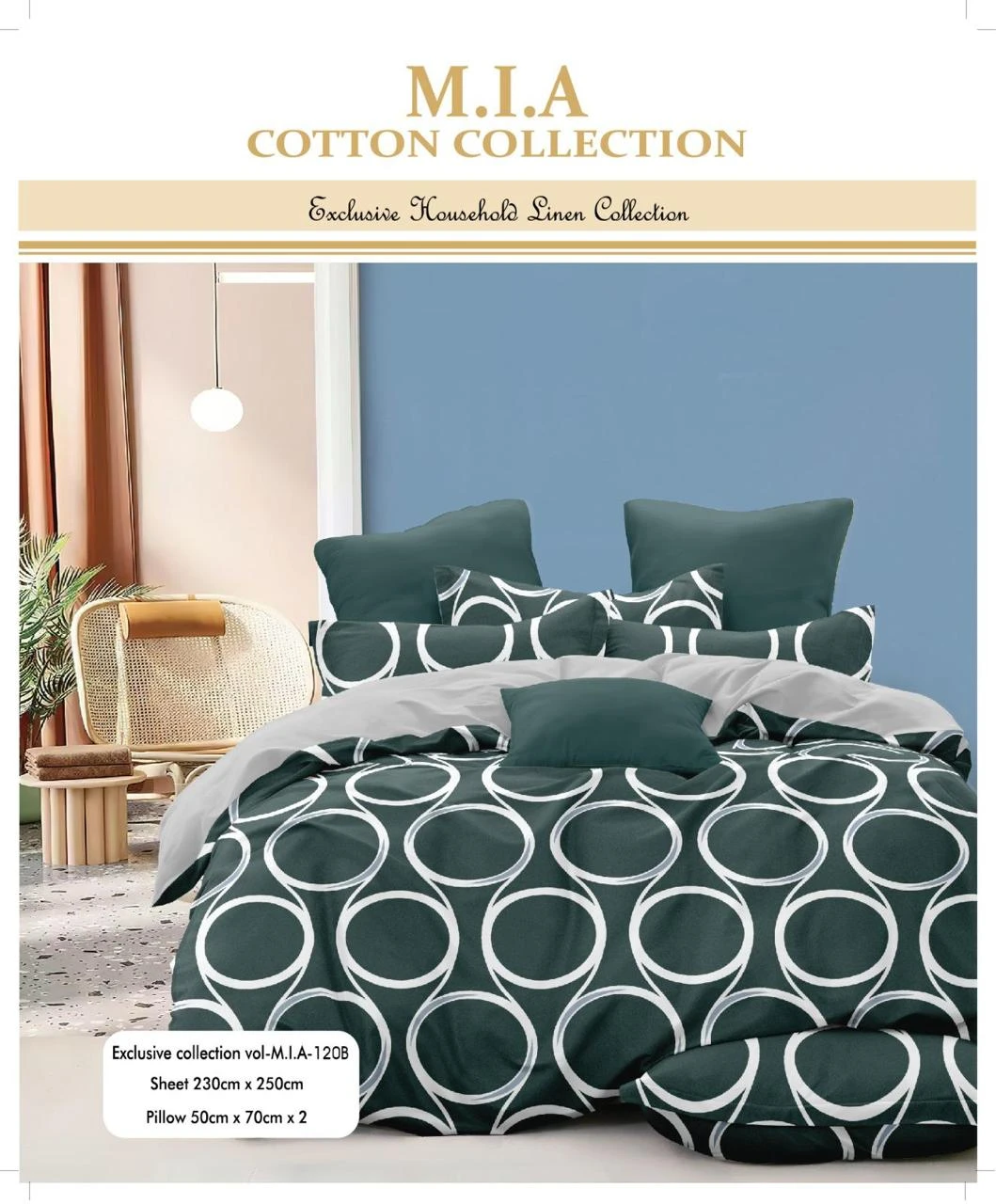 Mia Bedsheets / Bedsheet With 2 Pillow Covers (90 x 100) - image 2