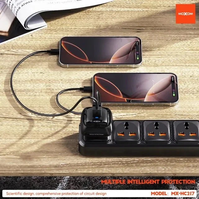 MOXOM MX-HC217 3A Fast Dual Port UK Charger - image 2