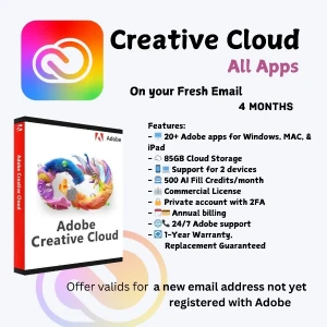 Adobe Creative Cloud 4 Months Subscription