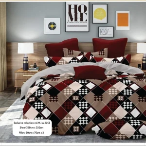 Mia Bedsheets / Bedsheet With 2 Pillow Covers (90 x 100)