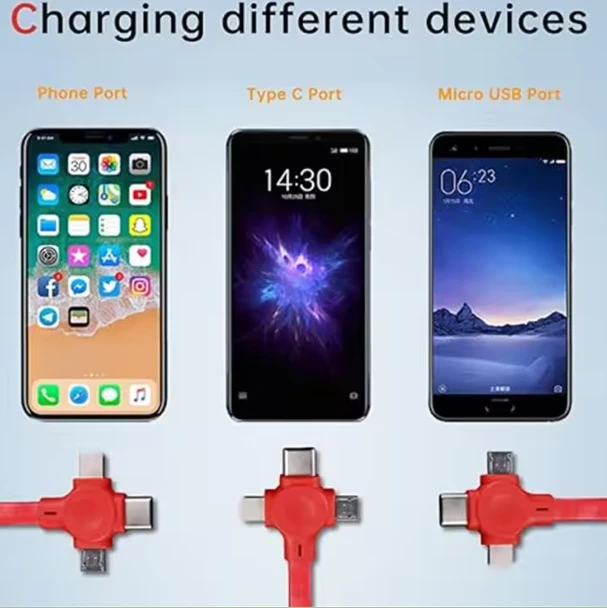 Generic 3-in-1 Ret retractable Multi Fast Chargers Cable - image 2