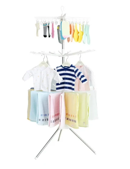 Generic 3 Tier Foldable Baby Cloth Rack - image 2